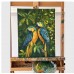 Parrots -exotic oil painting 
